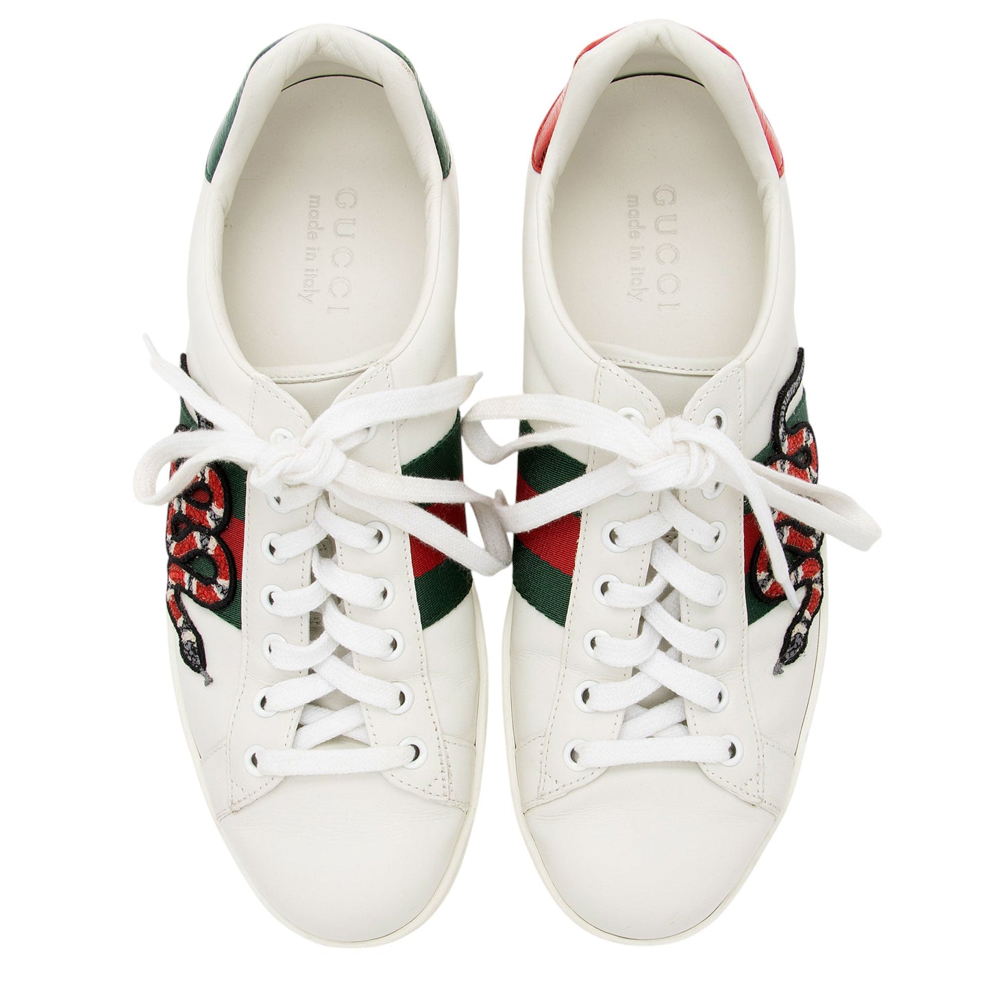 Gucci Leather Kingsnake Ace Sneakers - Men's Size 7 / 41