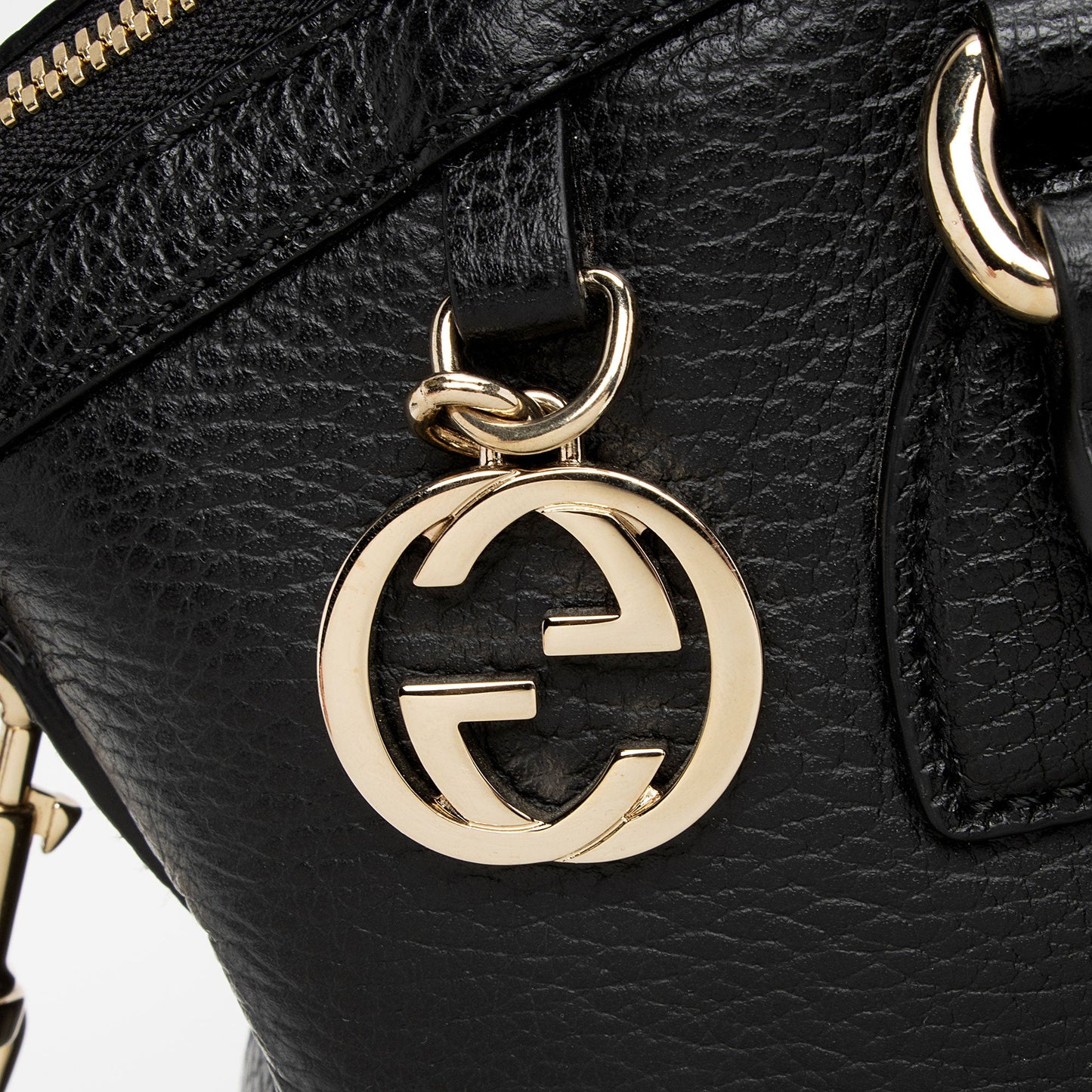 Gucci Leather GG Charm Dome Large Satchel (SHF-ijUjSb)