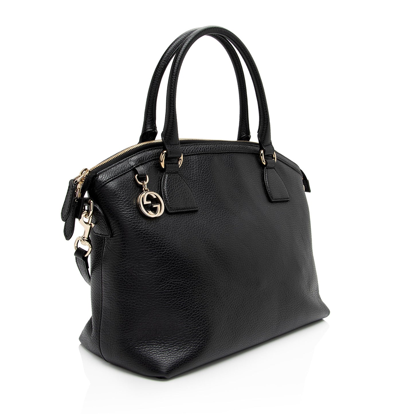 Gucci Leather GG Charm Dome Large Satchel (SHF-ijUjSb)
