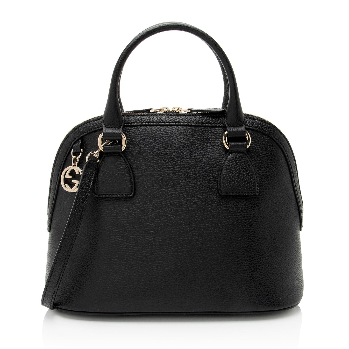 Gucci Leather GG Charm Dome Medium Satchel