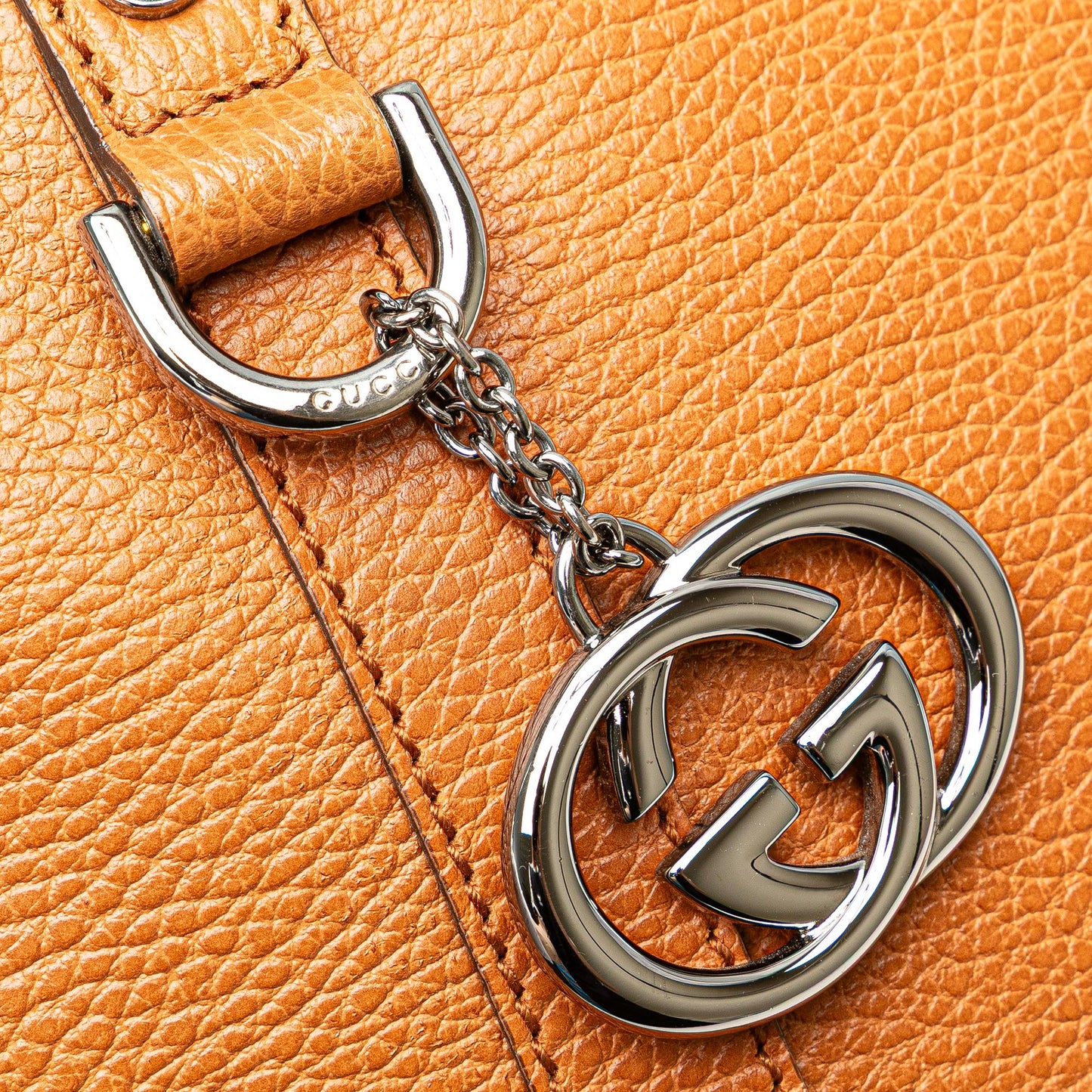 Gucci Leather GG Charm Dome Satchel