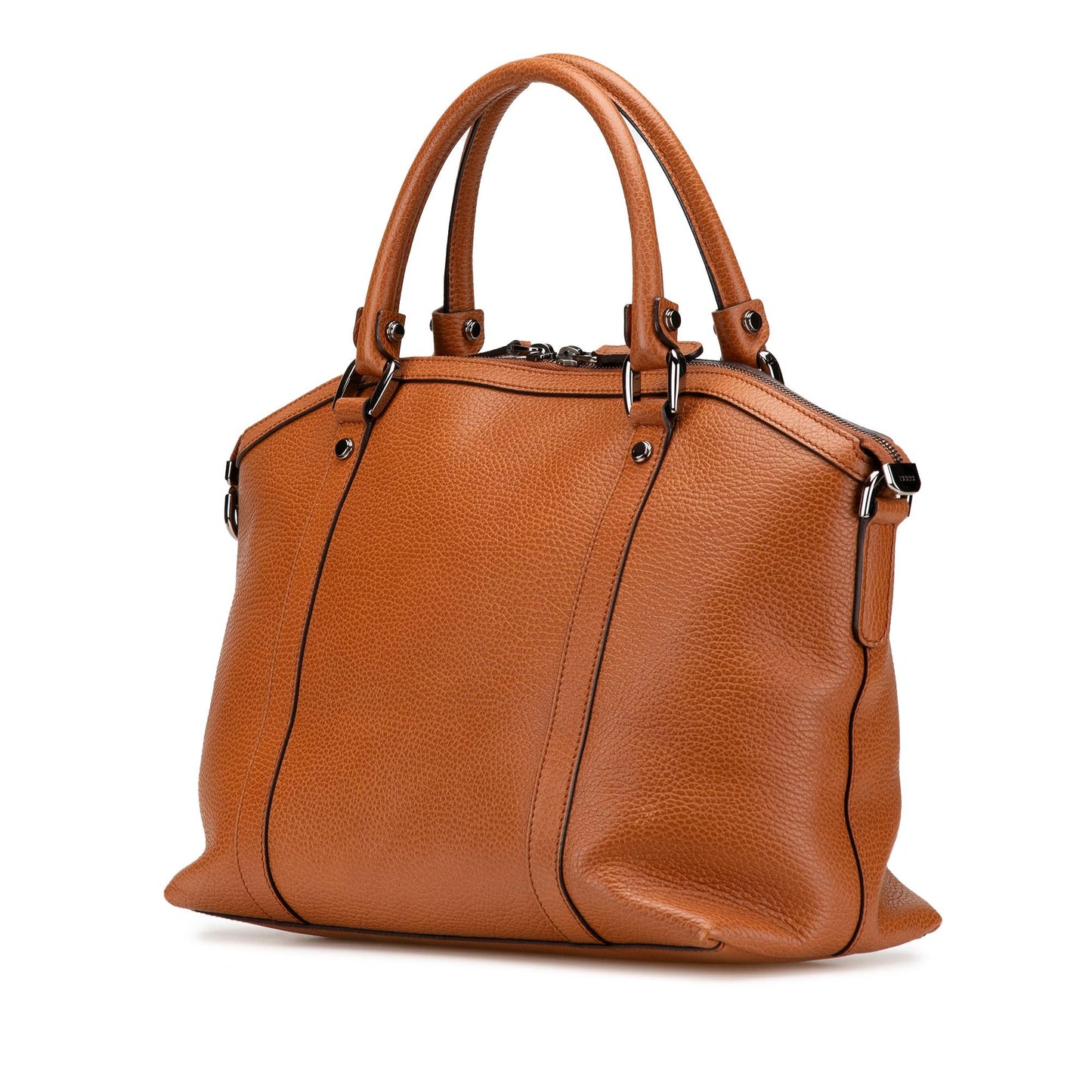 Gucci Leather GG Charm Dome Satchel