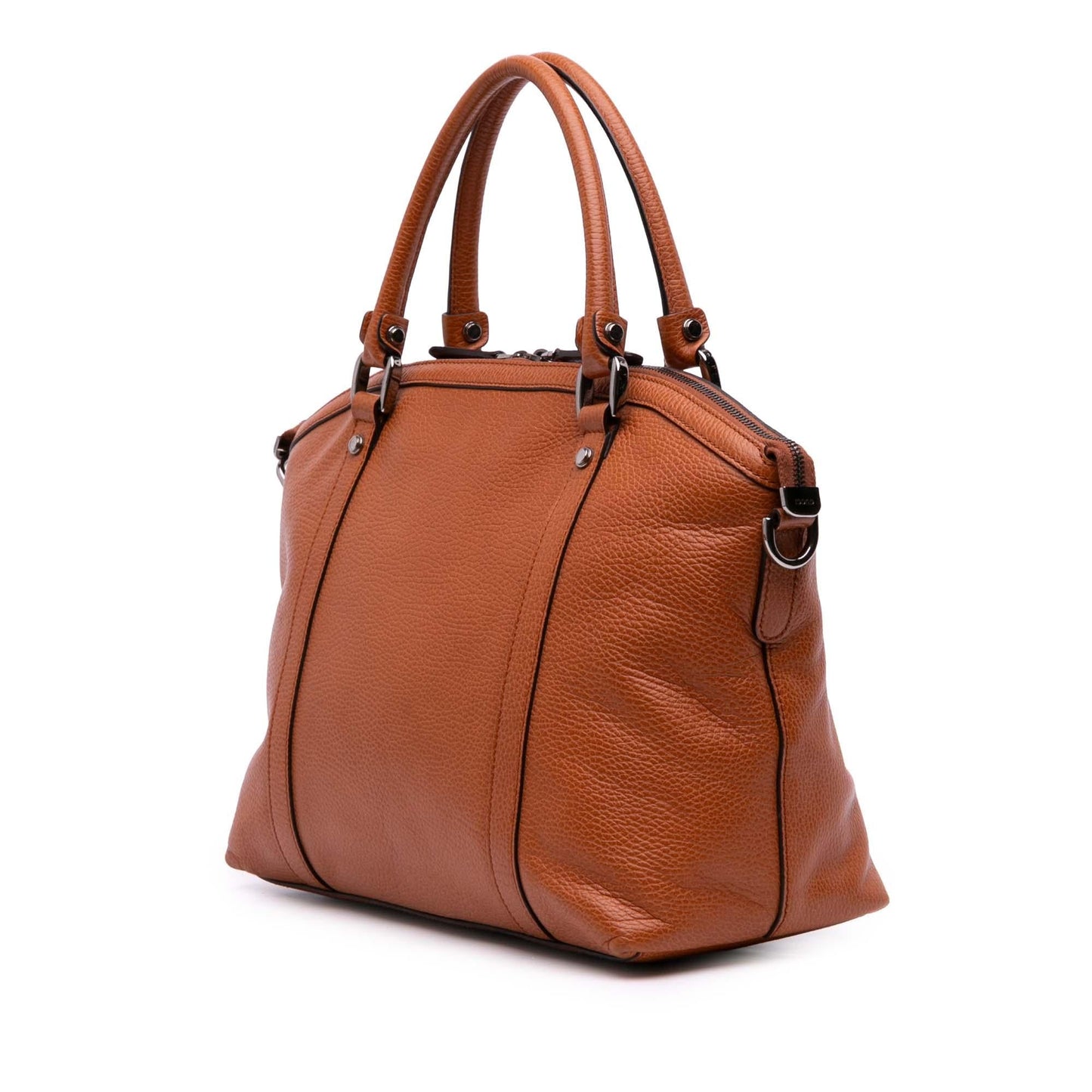 Gucci Leather GG Charm Dome Satchel