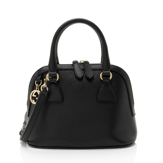 Gucci Leather GG Charm Dome Small Satchel