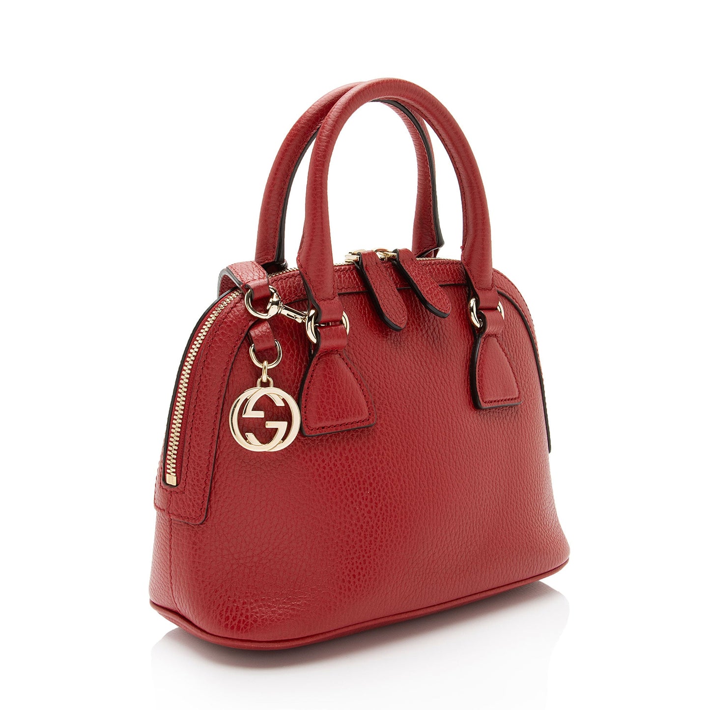 Gucci Leather GG Charm Dome Small Satchel