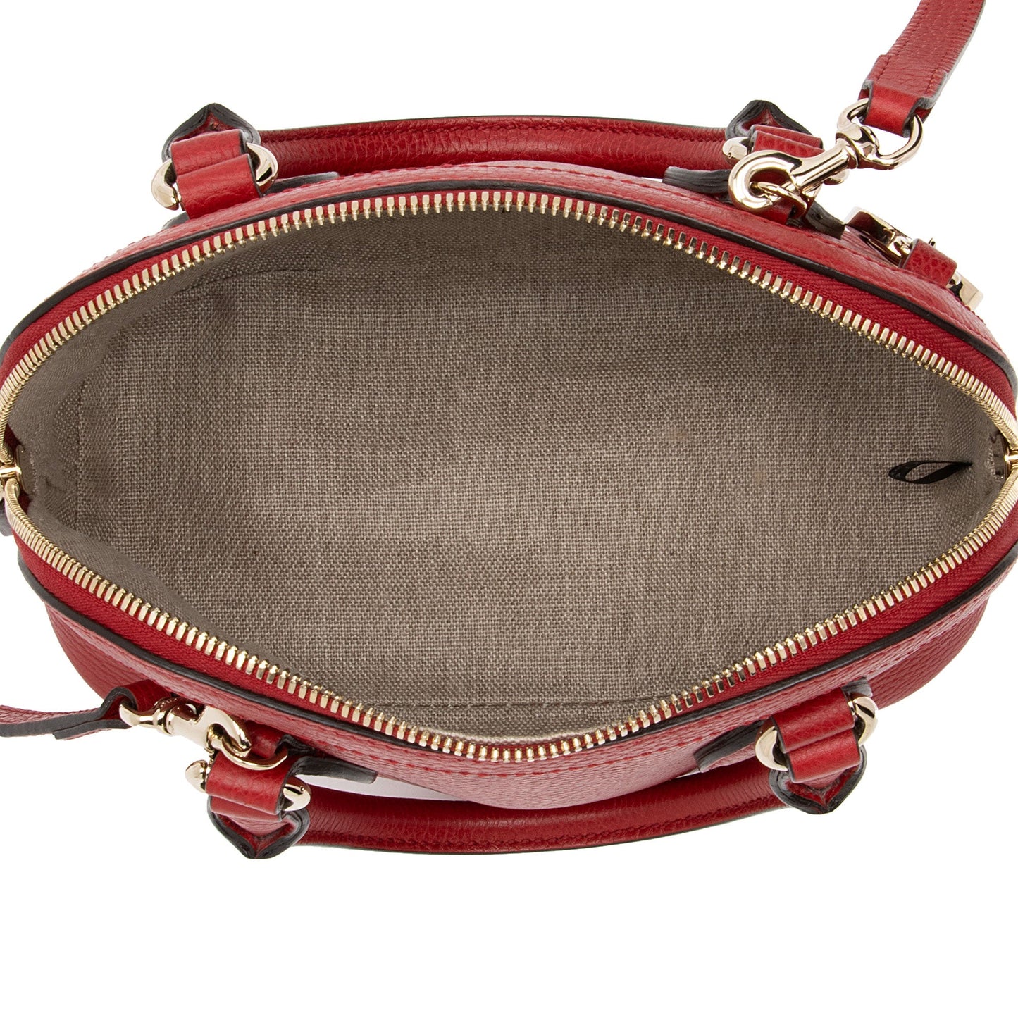Gucci Leather GG Charm Dome Small Satchel
