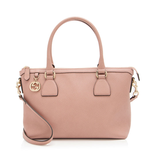 Gucci Leather GG Charm Satchel (SHF-W1Wrlv)