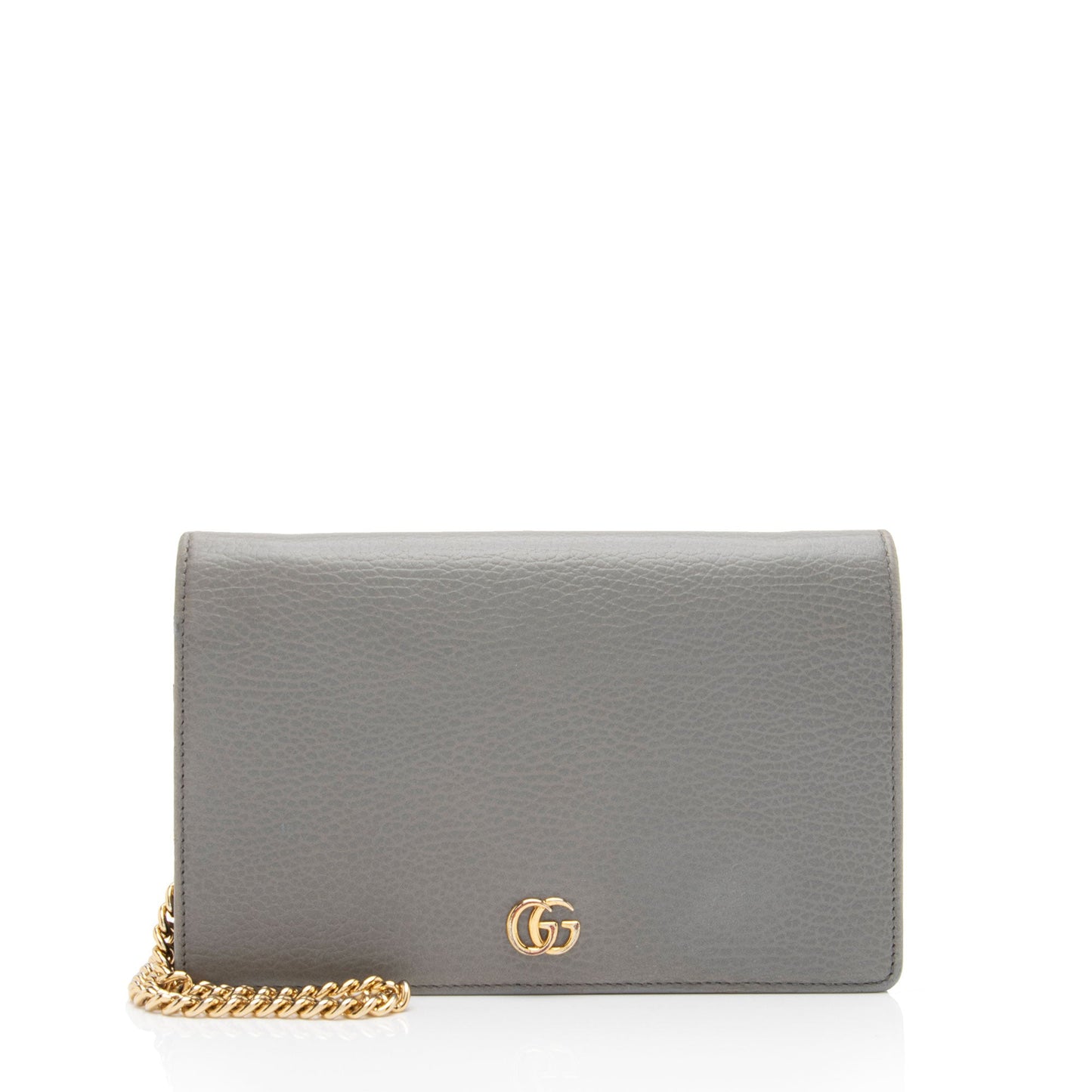 Gucci Leather GG Marmont Mini Chain Bag (SHF-xtqH5g)