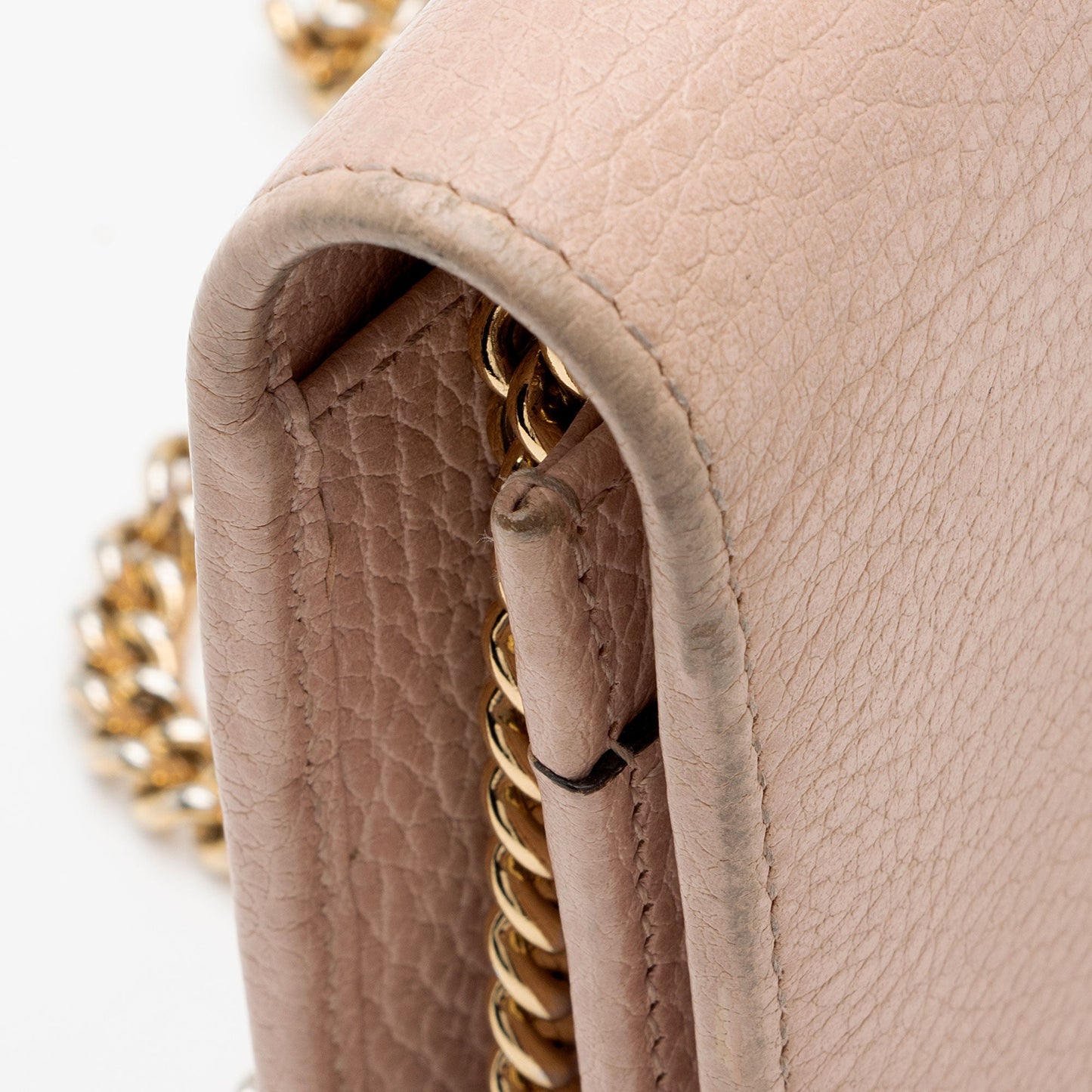 Gucci Leather GG Marmont Mini Chain Bag (SHF-bvCAjP)