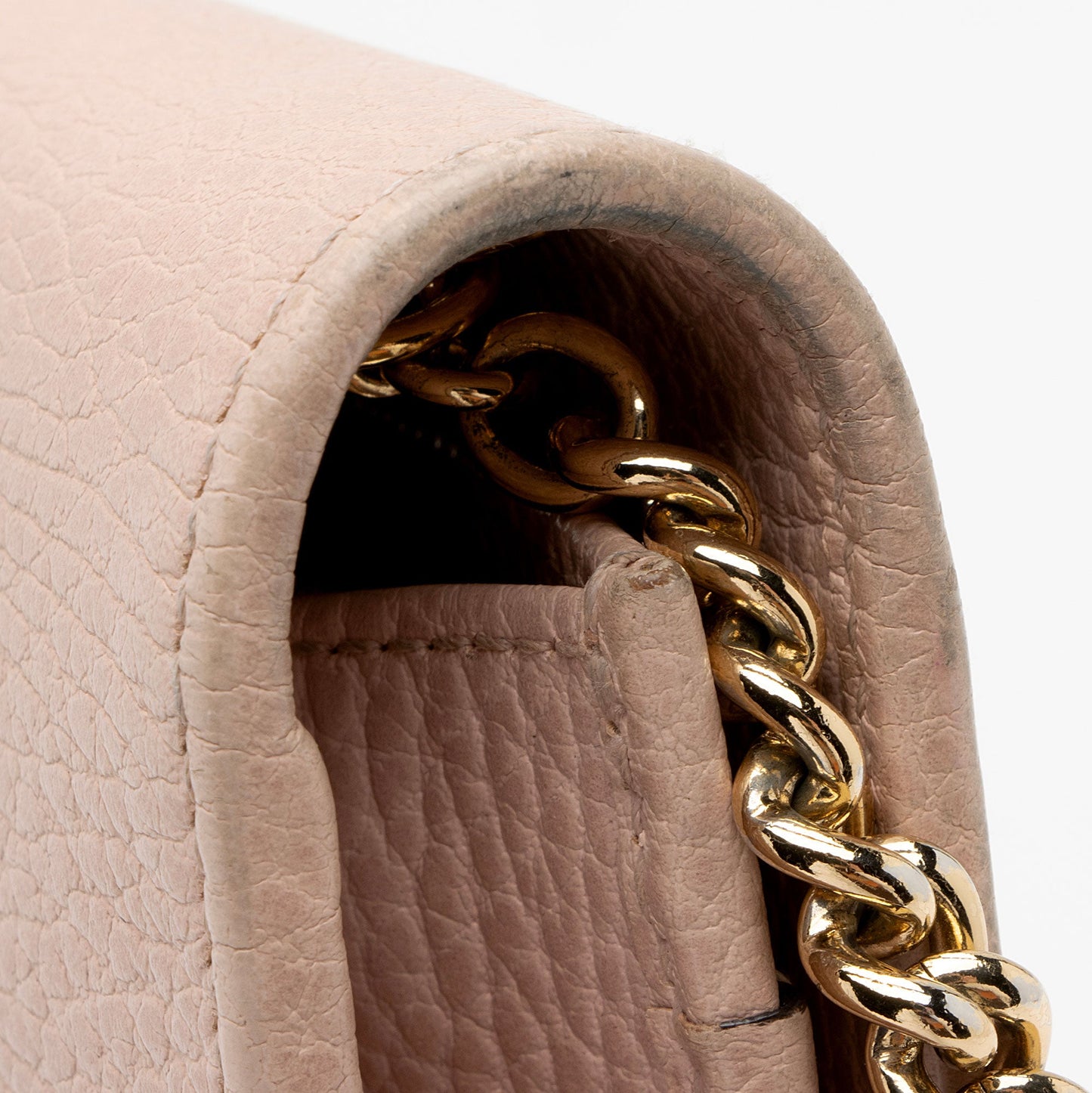 Gucci Leather GG Marmont Mini Chain Bag (SHF-bvCAjP)