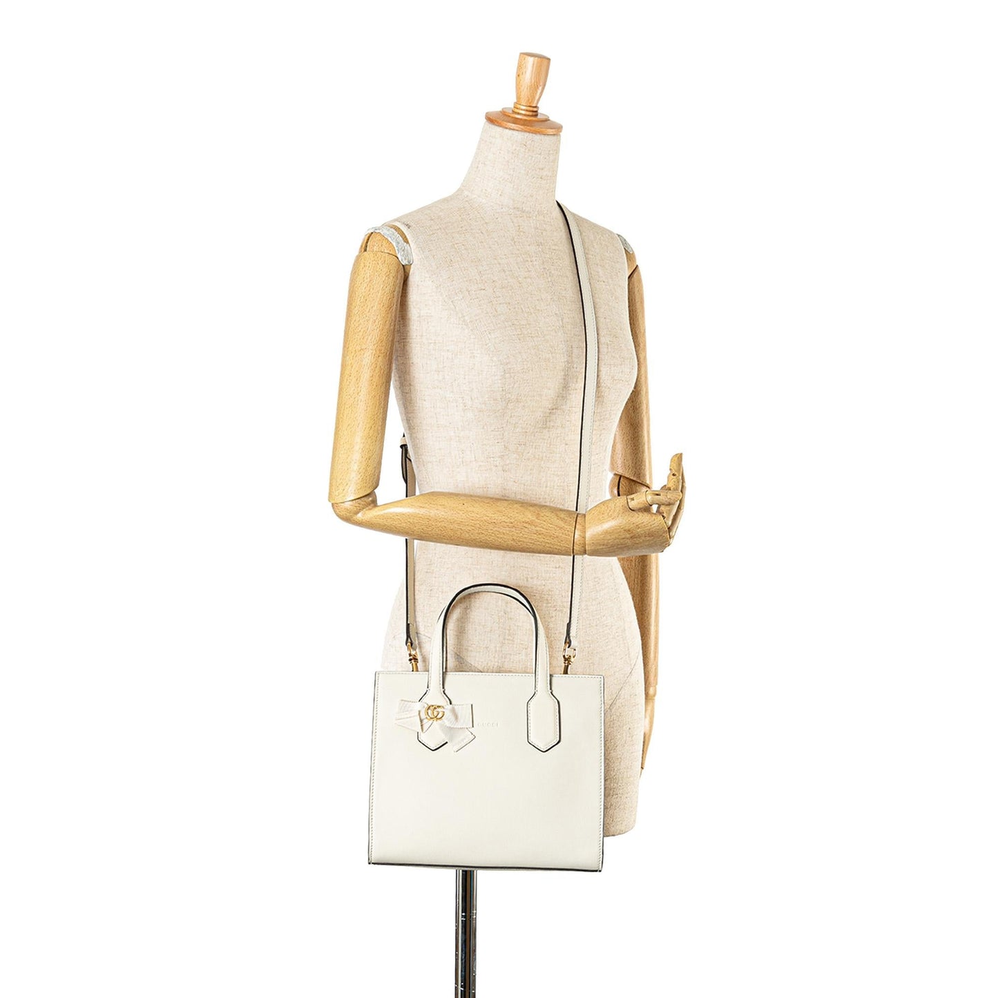 Gucci Leather GG Ribbon Satchel (SHG-nYfnJ2)