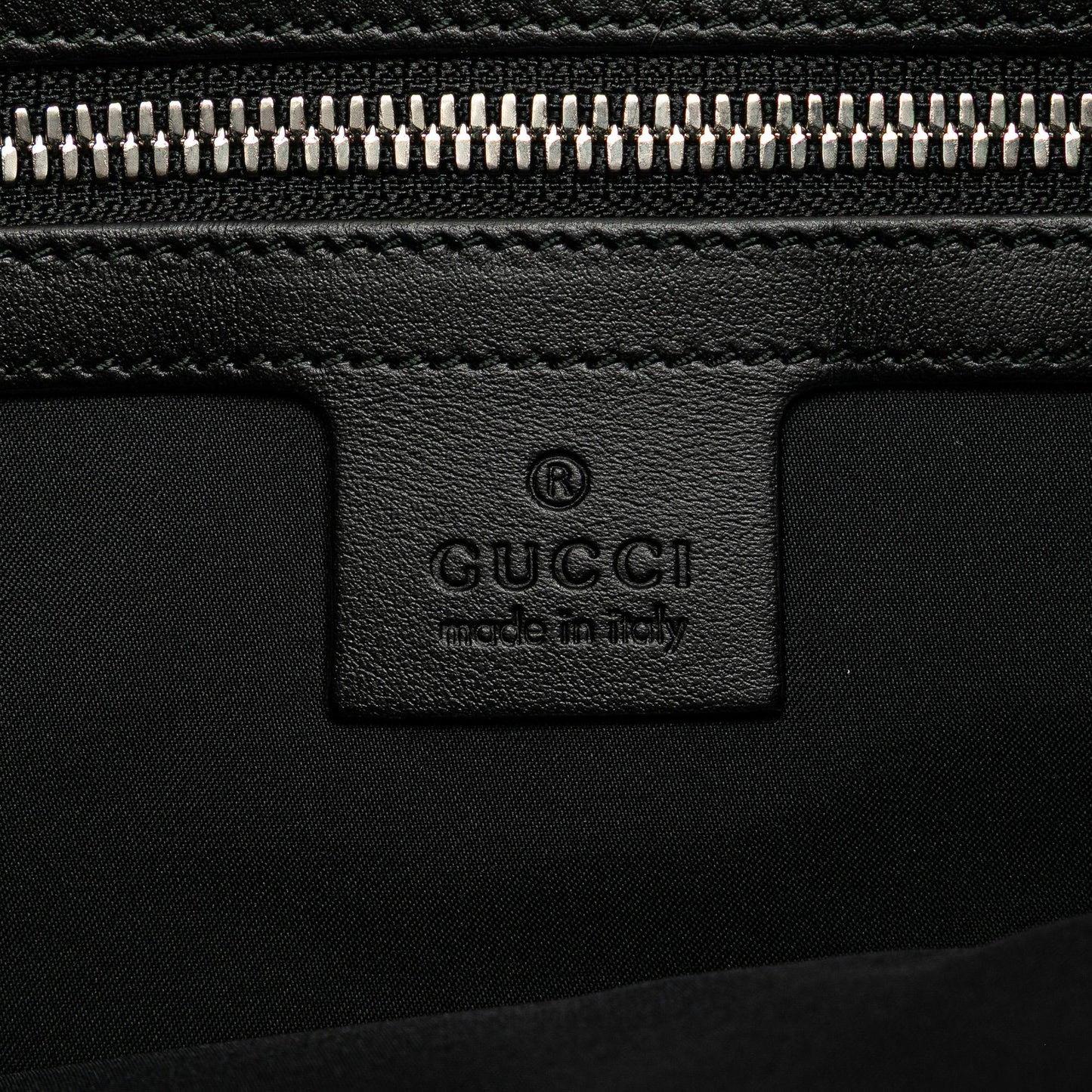Gucci Leather Gucci Ghost Drawstring Backpack