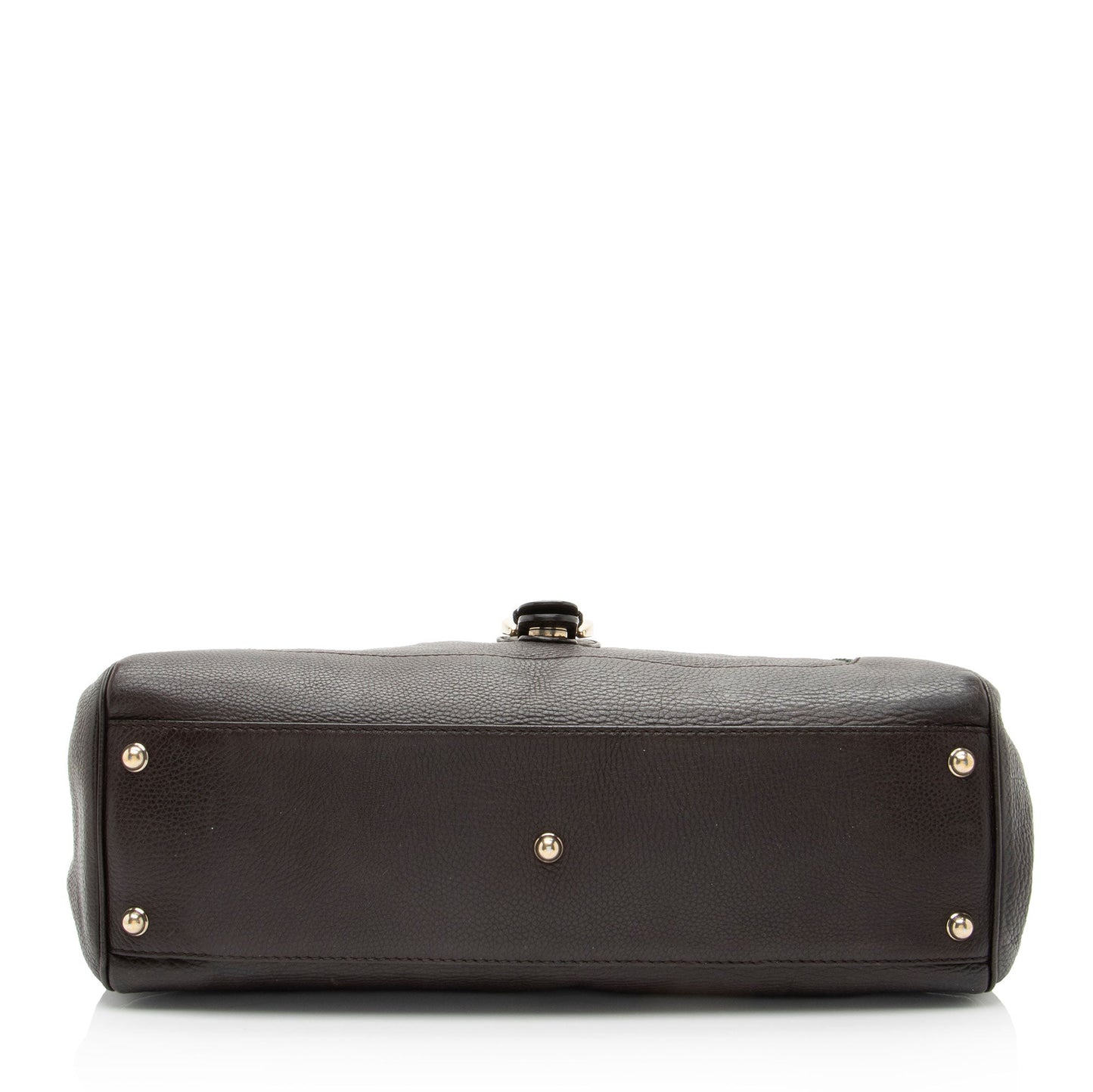 Gucci Leather Heritage Web Buckle Medium Satchel