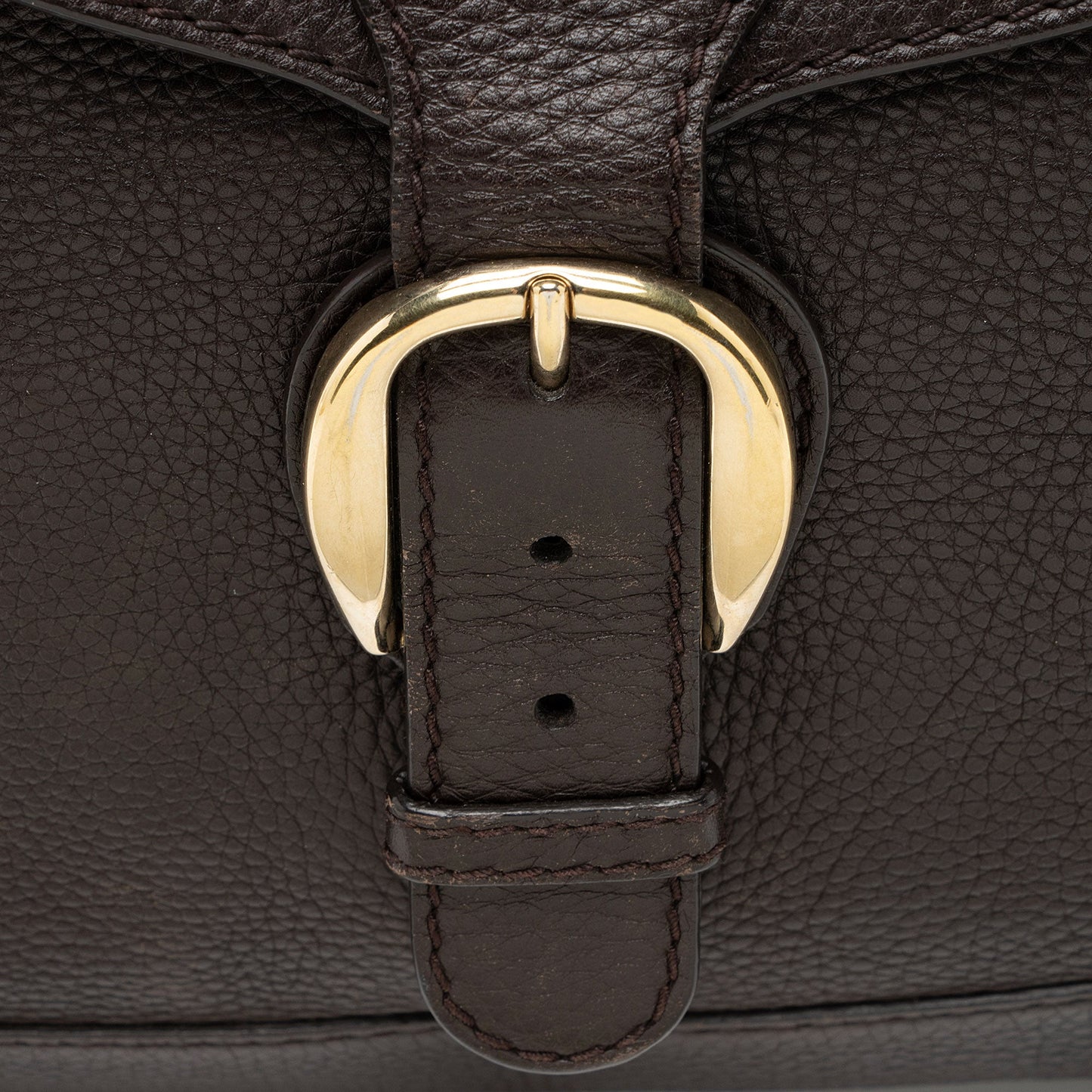 Gucci Leather Heritage Web Buckle Medium Satchel