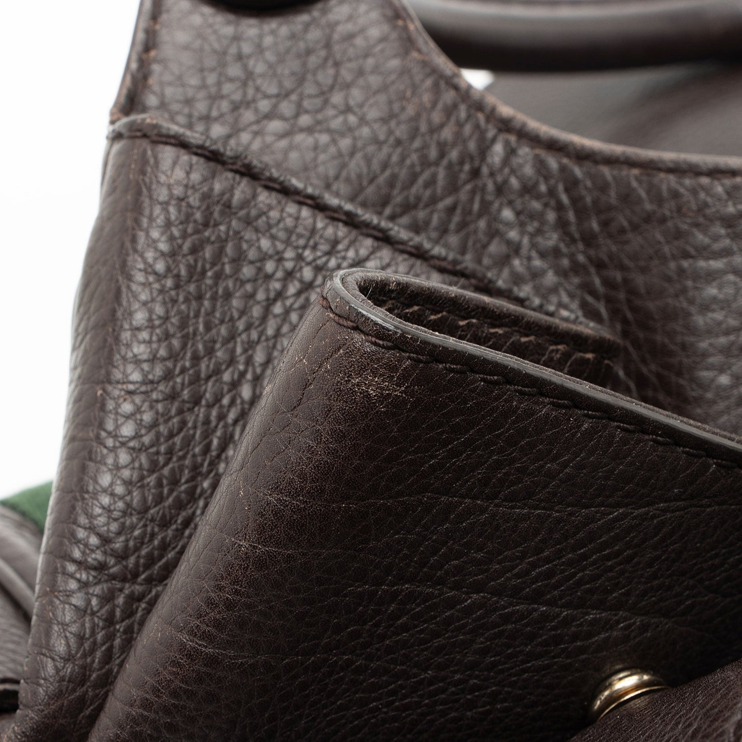 Gucci Leather Heritage Web Buckle Medium Satchel