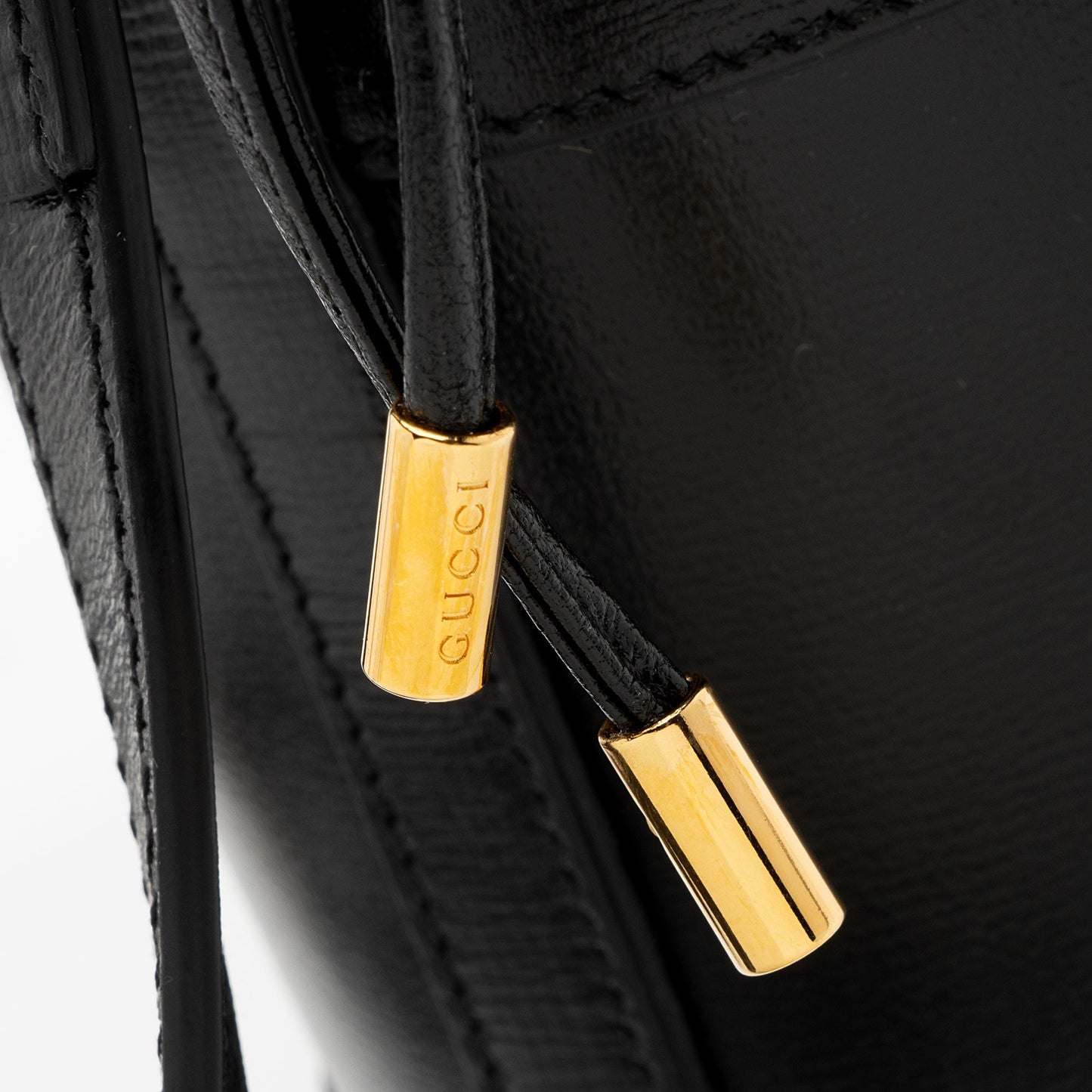 Gucci Leather Horsebit 1955 Drawstring Bucket Bag (SHF-gQJSRI)