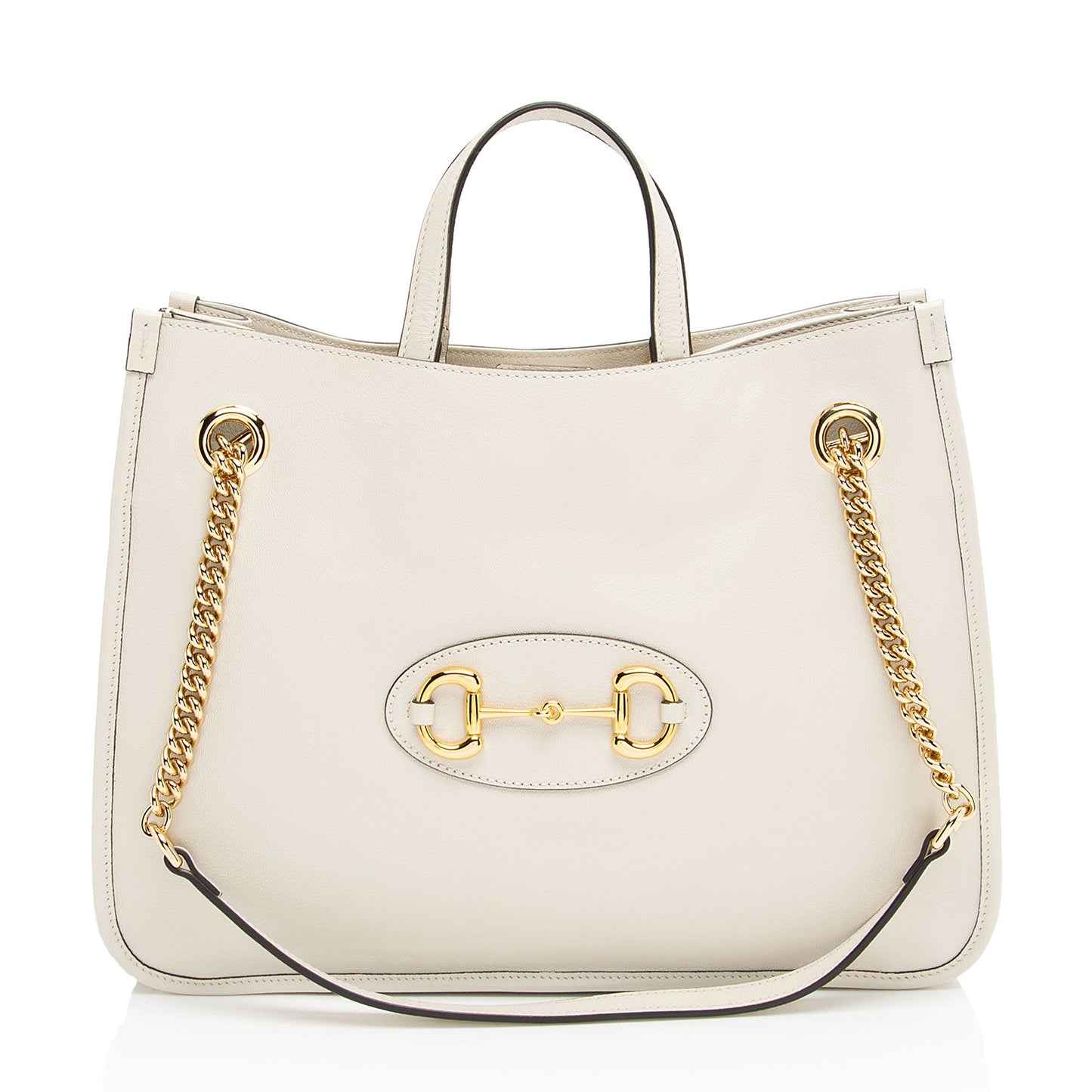 Gucci Leather Horsebit 1955 Medium Tote (SHF-BigRbj)