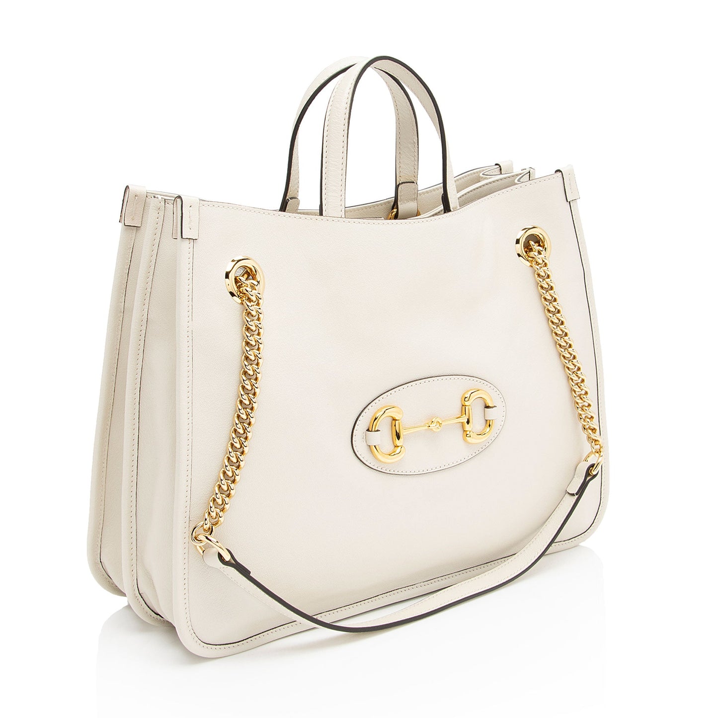 Gucci Leather Horsebit 1955 Medium Tote (SHF-BigRbj)