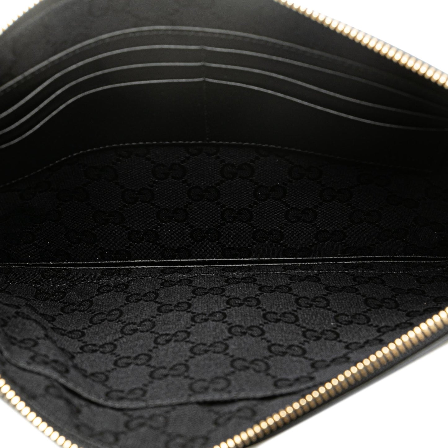 Gucci Leather Horsebit 1955 Zip Clutch