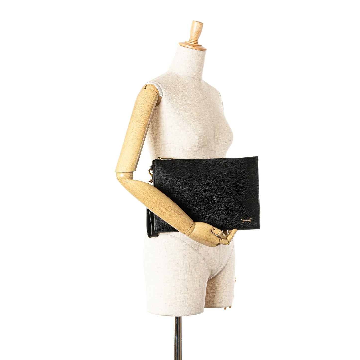 Gucci Leather Horsebit 1955 Zip Clutch