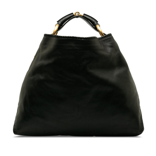 Gucci Leather Horsebit Hobo (SHG-RQo3jb)