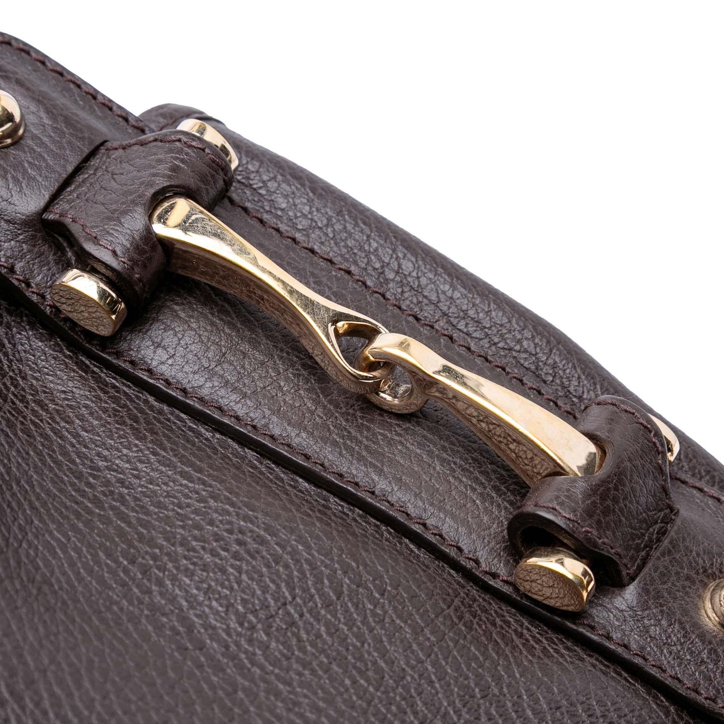 Gucci Leather Horsebit Pelham Shoulder Bag