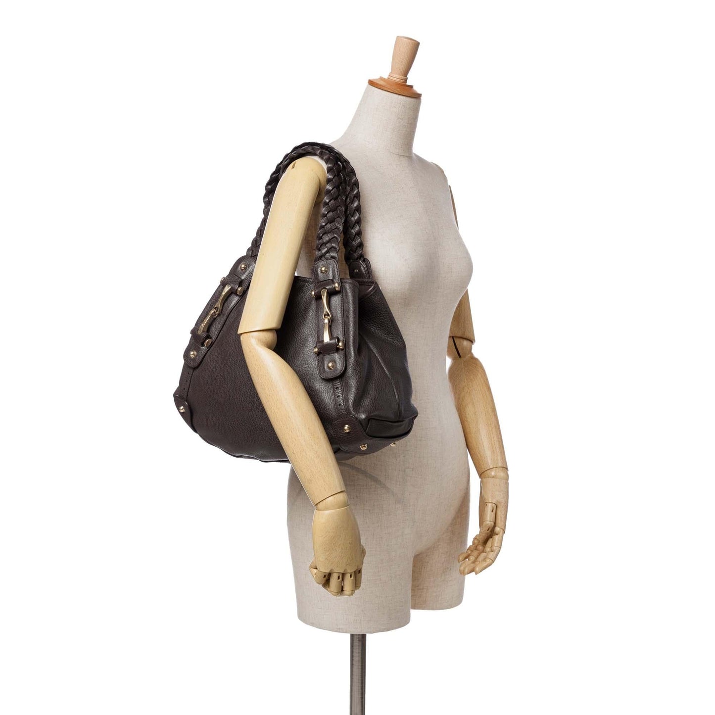 Gucci Leather Horsebit Pelham Shoulder Bag