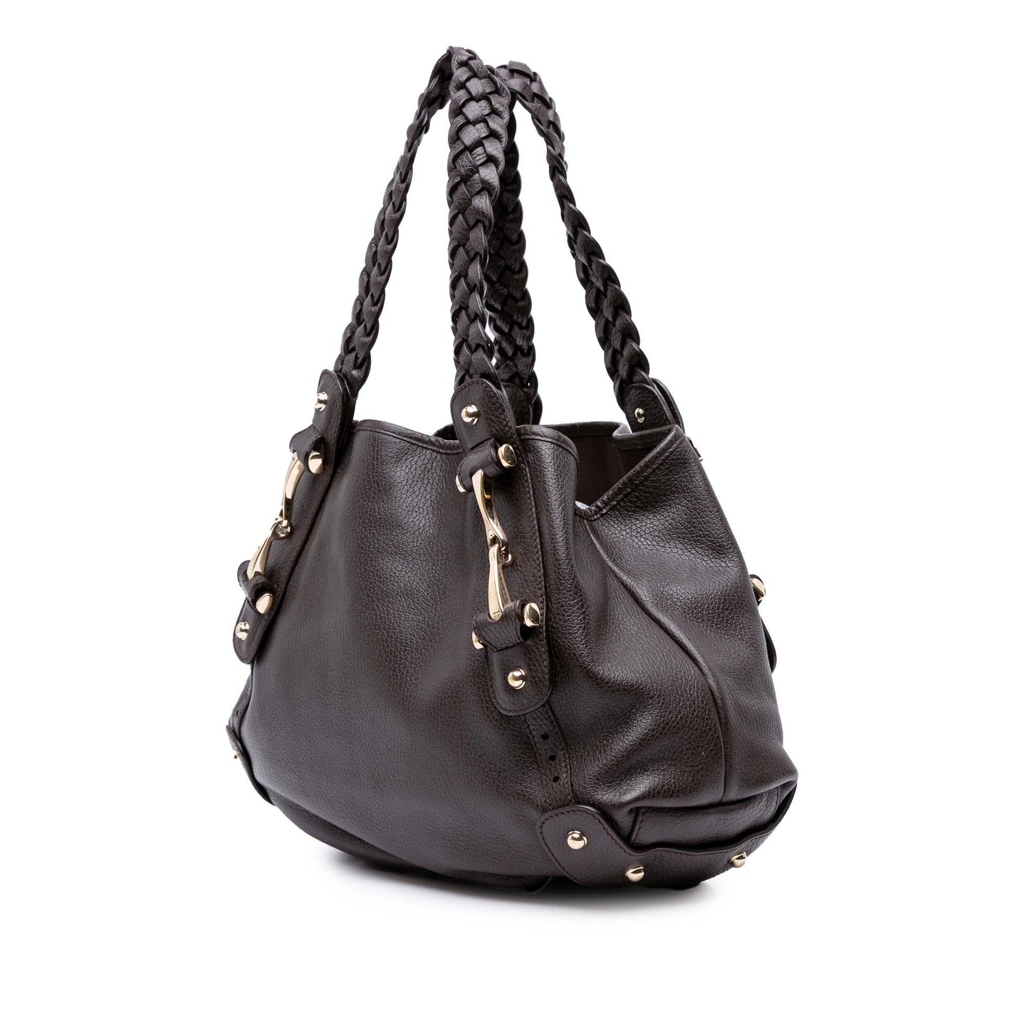 Gucci Leather Horsebit Pelham Shoulder Bag