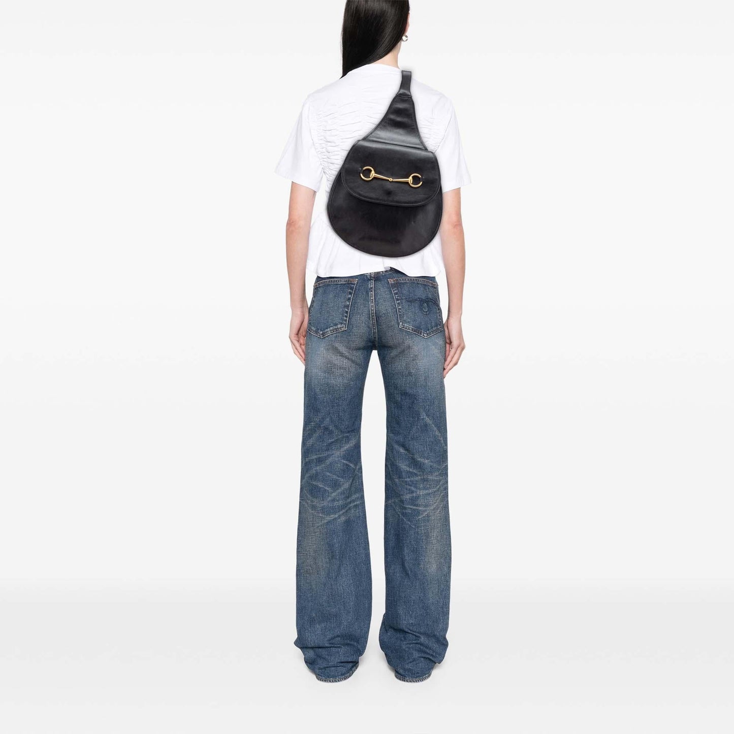 Gucci Leather Horsebit Sling Bag