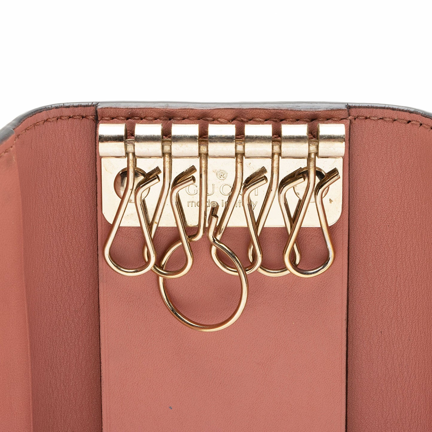 Gucci Leather Interlocking G 6 Key Holder
