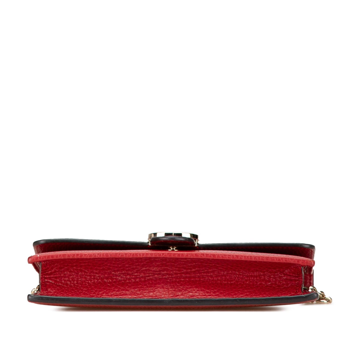 Gucci Leather Interlocking G Dollar Wallet on Chain