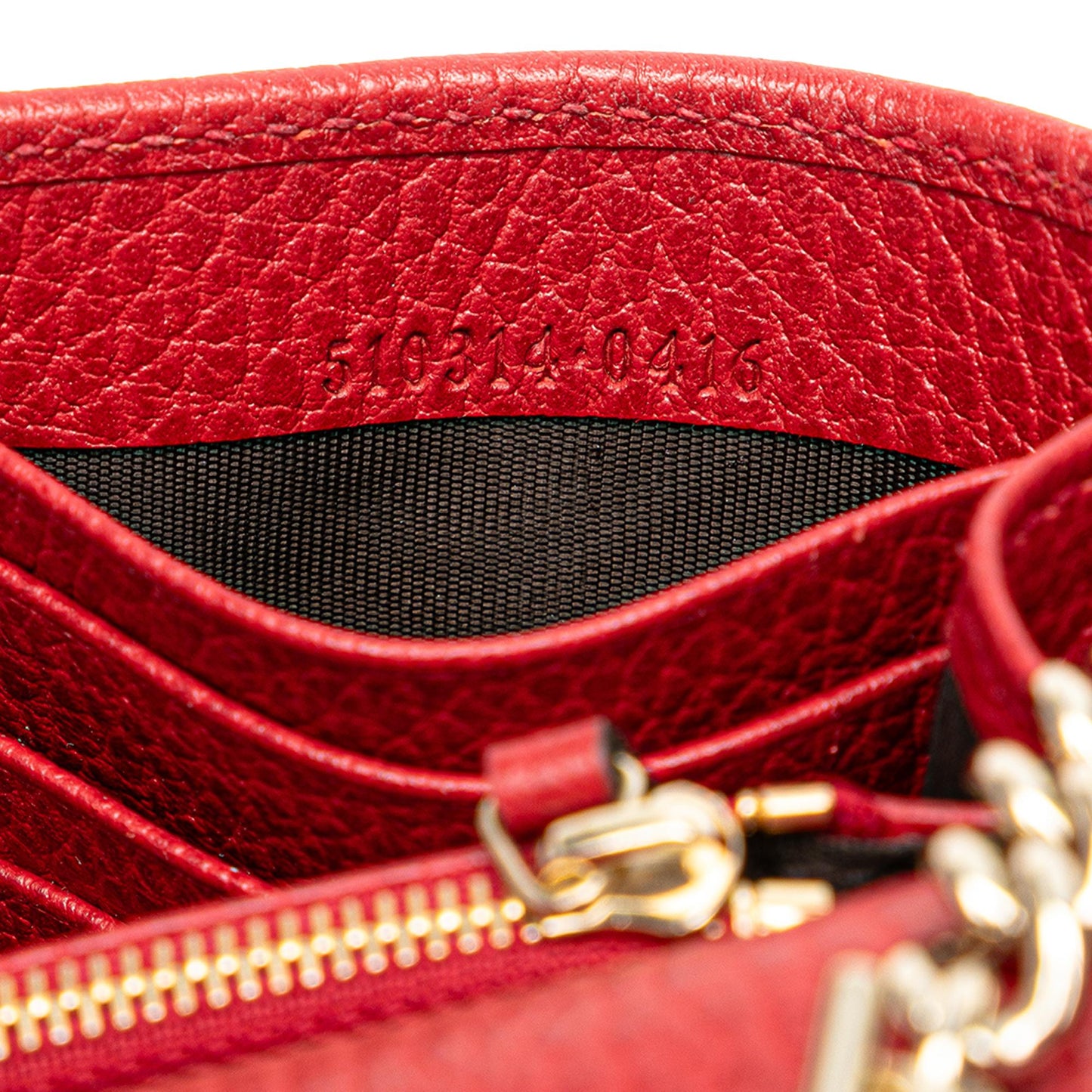 Gucci Leather Interlocking G Dollar Wallet on Chain