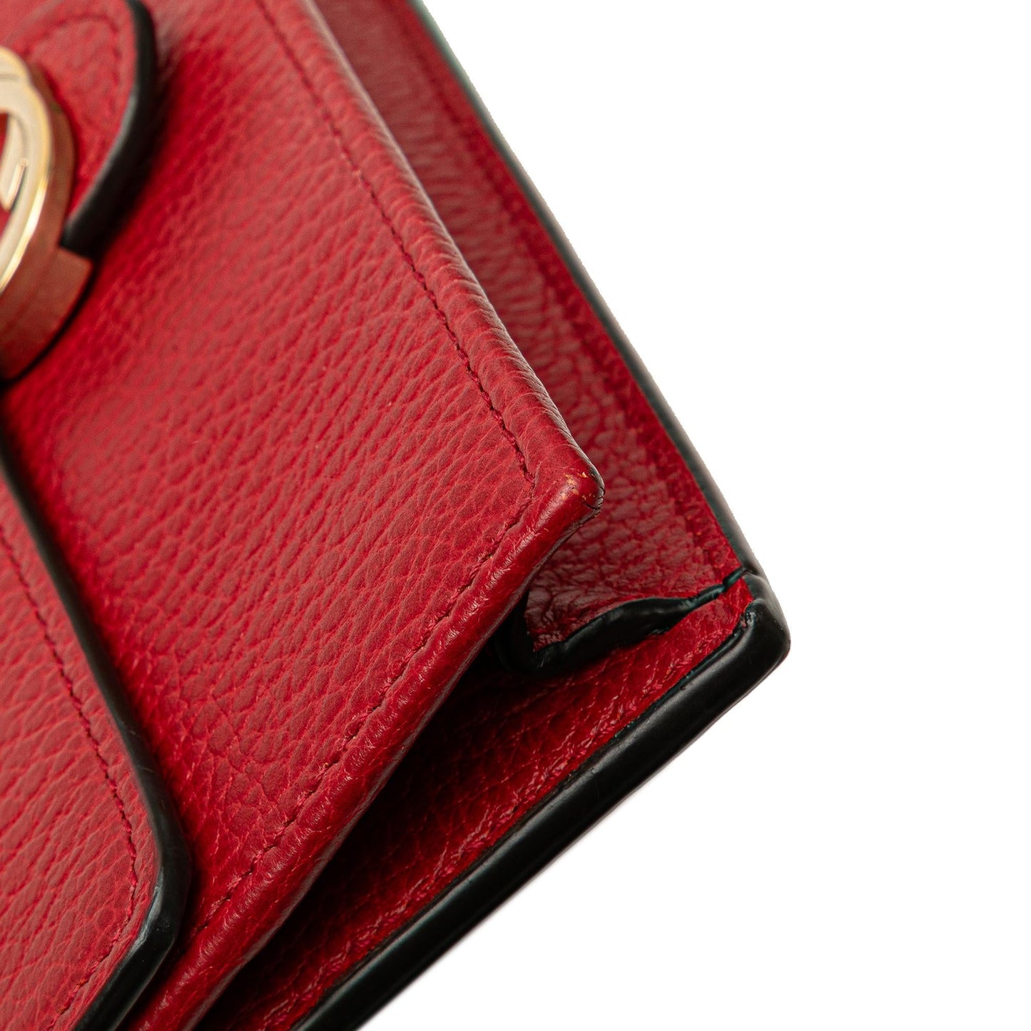 Gucci Leather Interlocking G Dollar Wallet on Chain