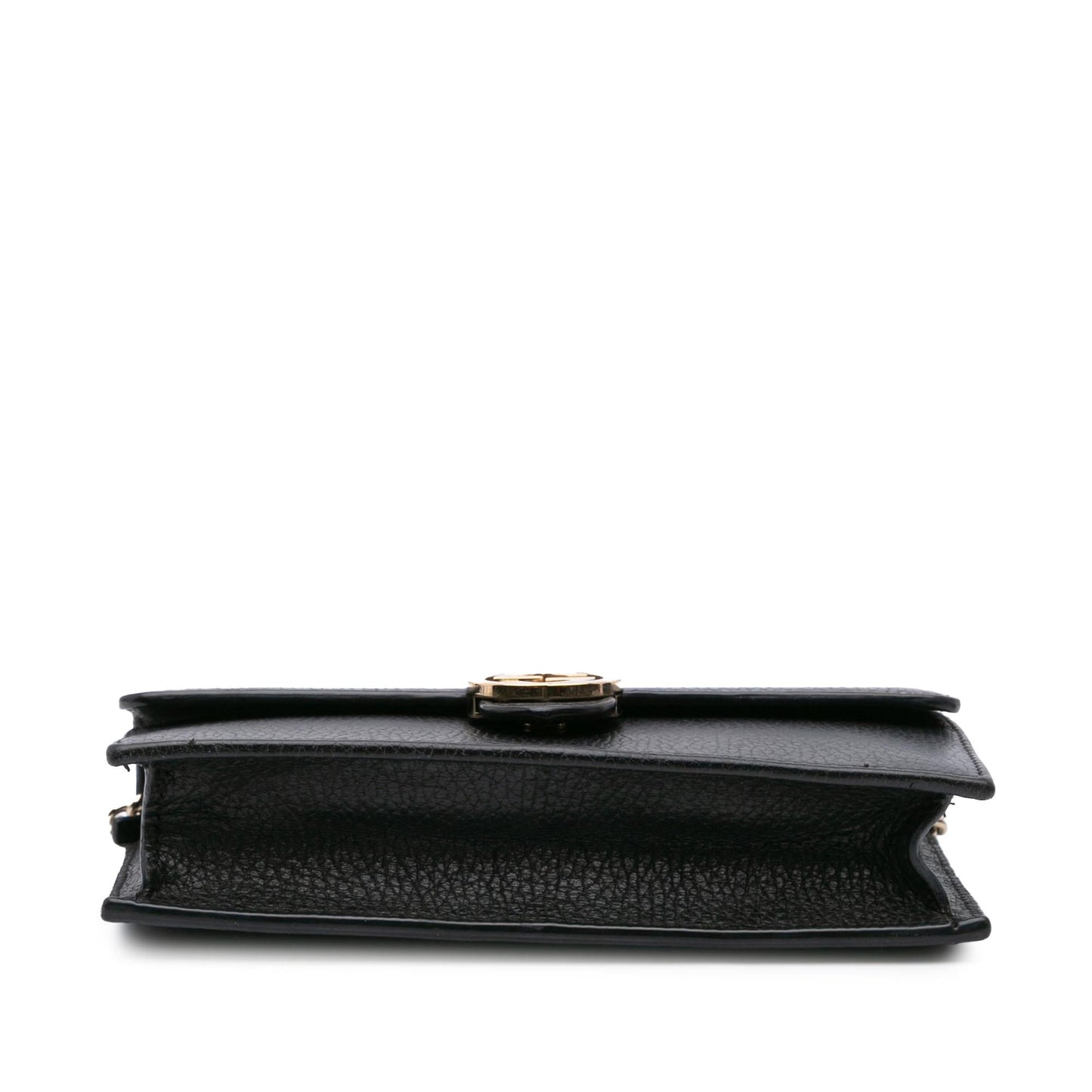Gucci Leather Interlocking G Dollar Wallet on Chain