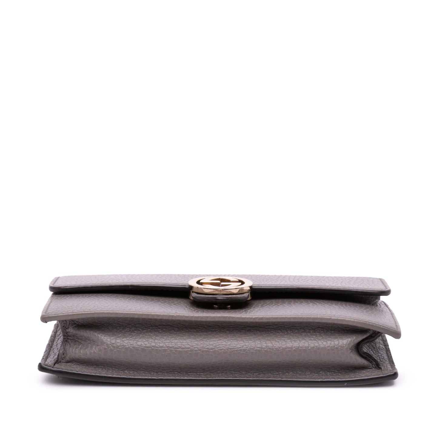 Gucci Leather Interlocking G Dollar Wallet on Chain