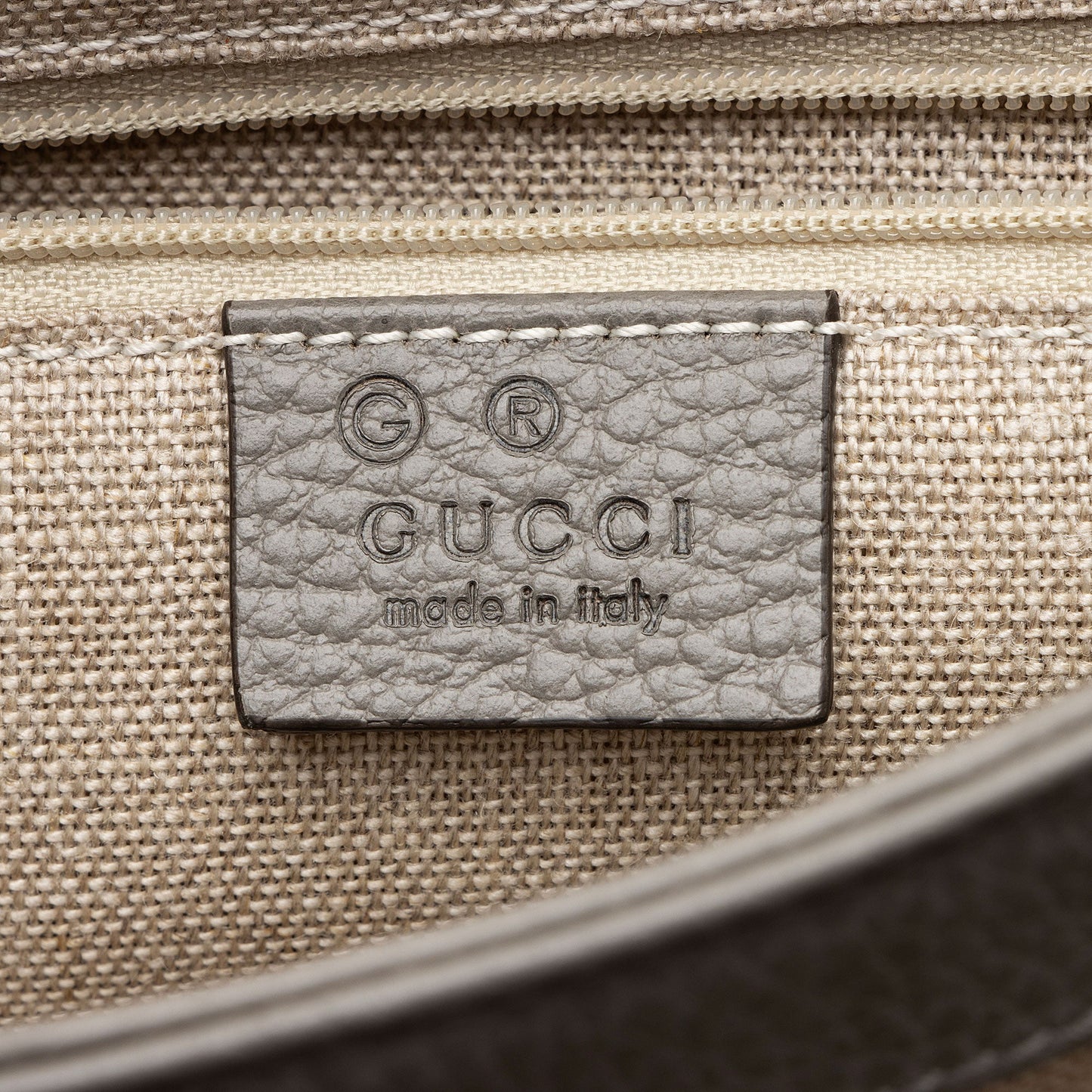 Gucci Leather Interlocking G Medium Top Handle