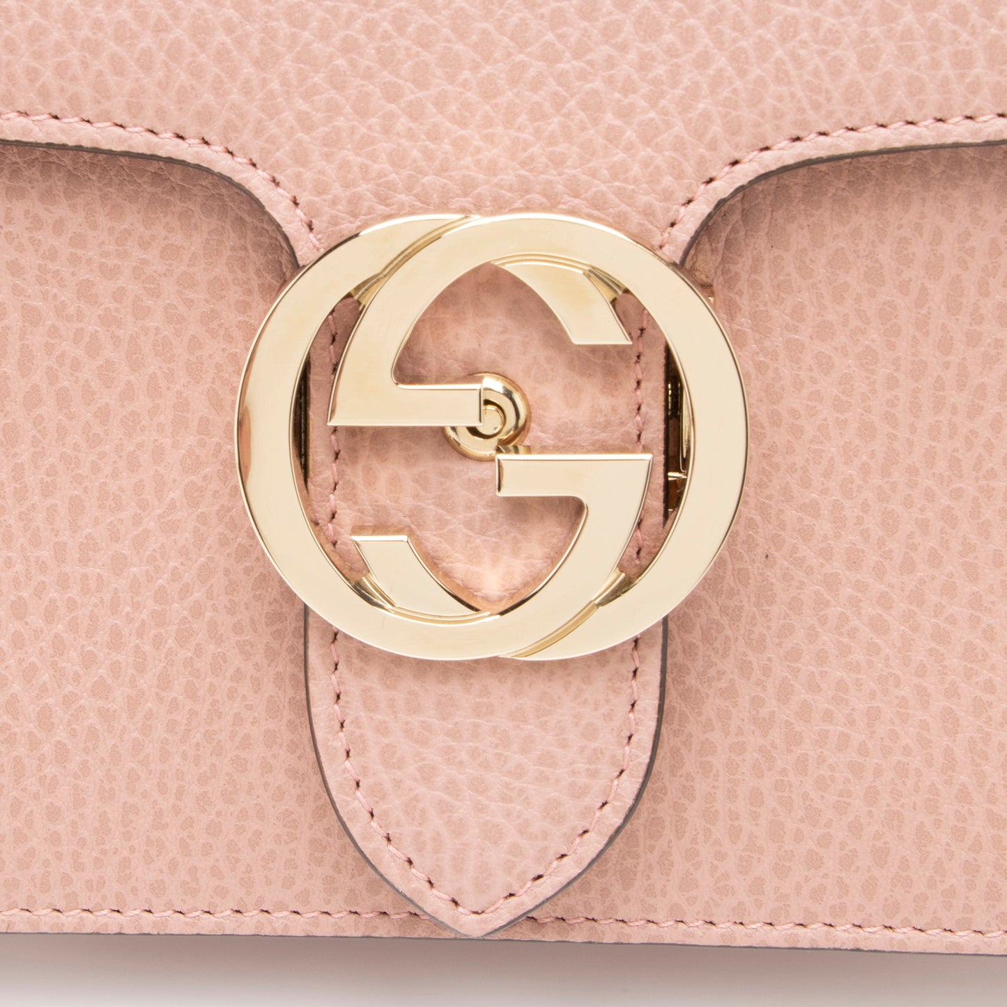 Gucci Leather Interlocking G Small Shoulder Bag (SHF-23405)