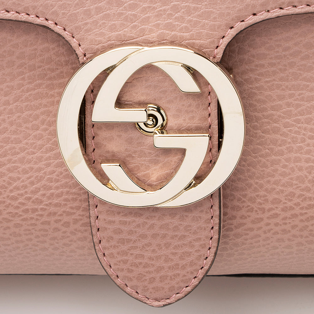 Gucci Leather Interlocking G Top Handle Small Shoulder Bag (SHF-21776)