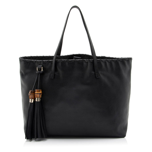 Gucci Leather Large Tassel Tote (SHF-Z7HCLB)