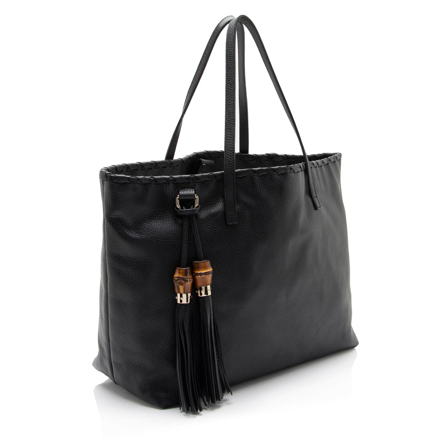Gucci Leather Large Tassel Tote (SHF-Z7HCLB)