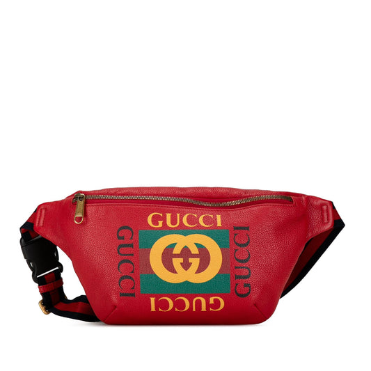 Gucci Leather Logo Belt Bag (SHG-NLNJFe)
