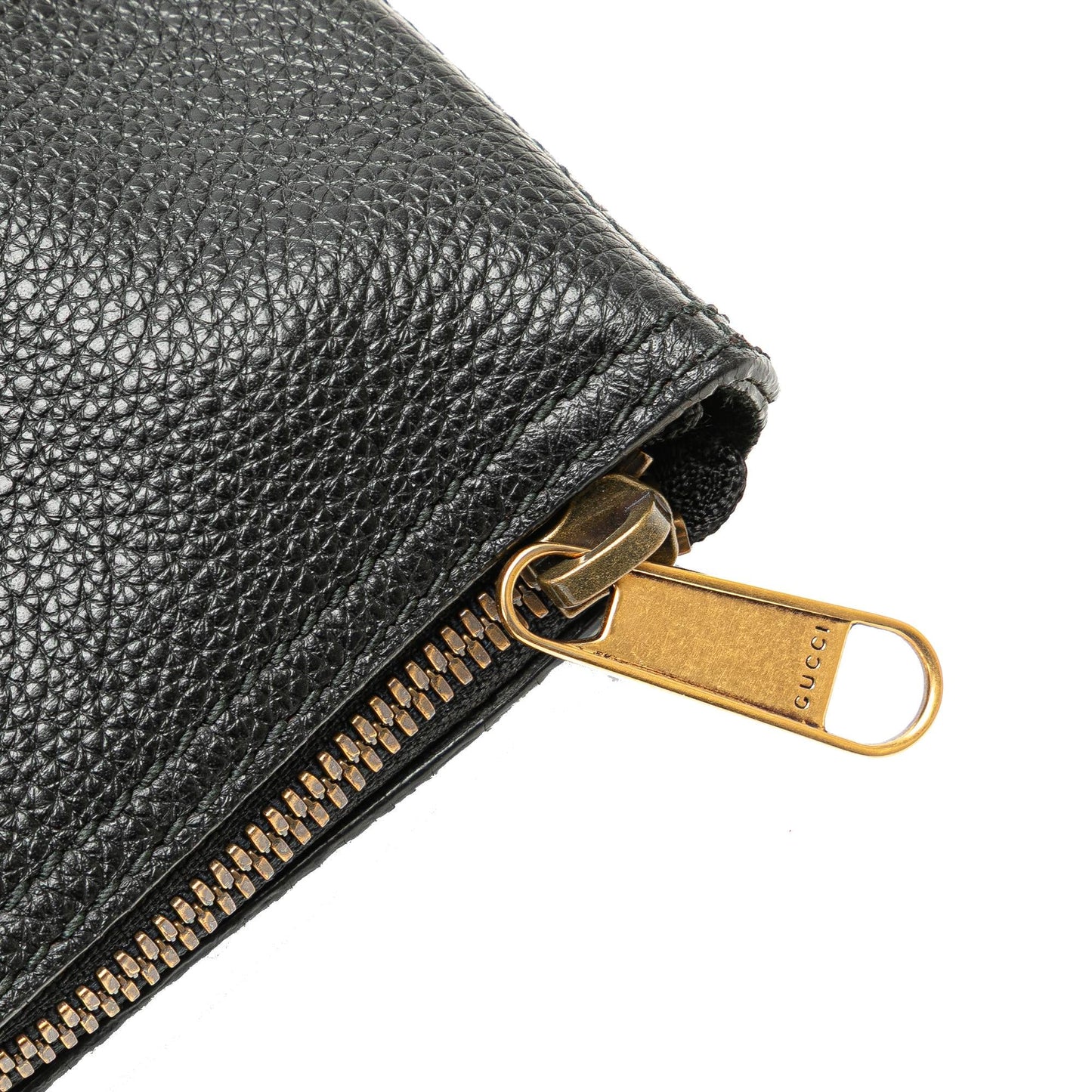 Gucci Leather Logo Clutch Bag