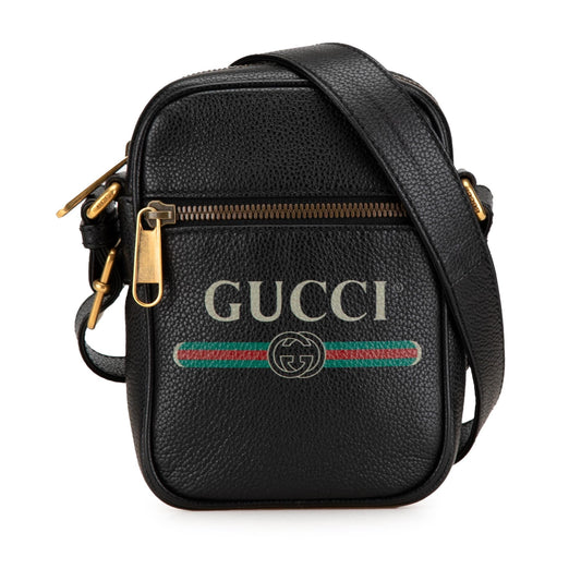 Gucci Leather Logo Crossbody