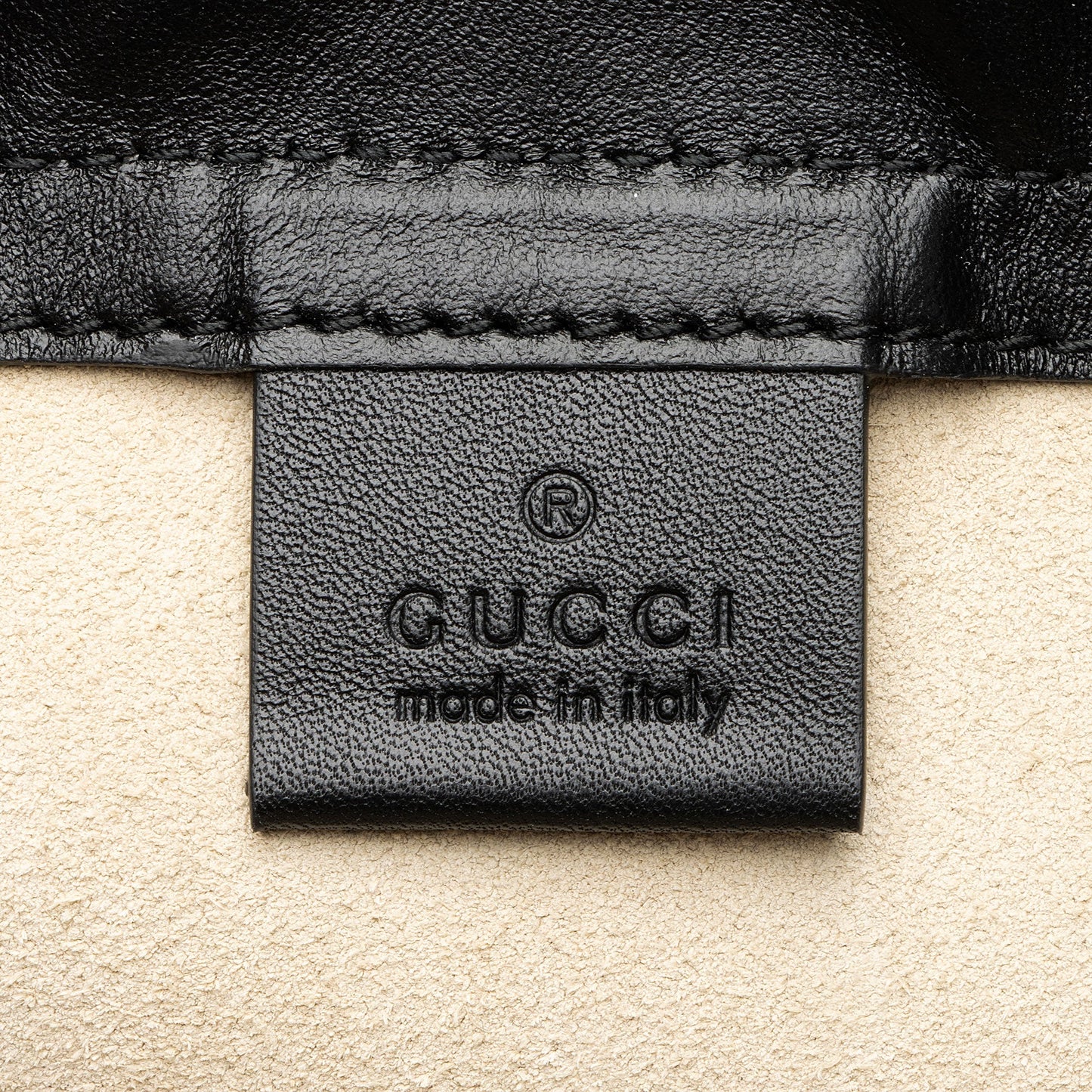 Gucci Leather Logo Drawstring Backpack (SHF-l0fZZC)