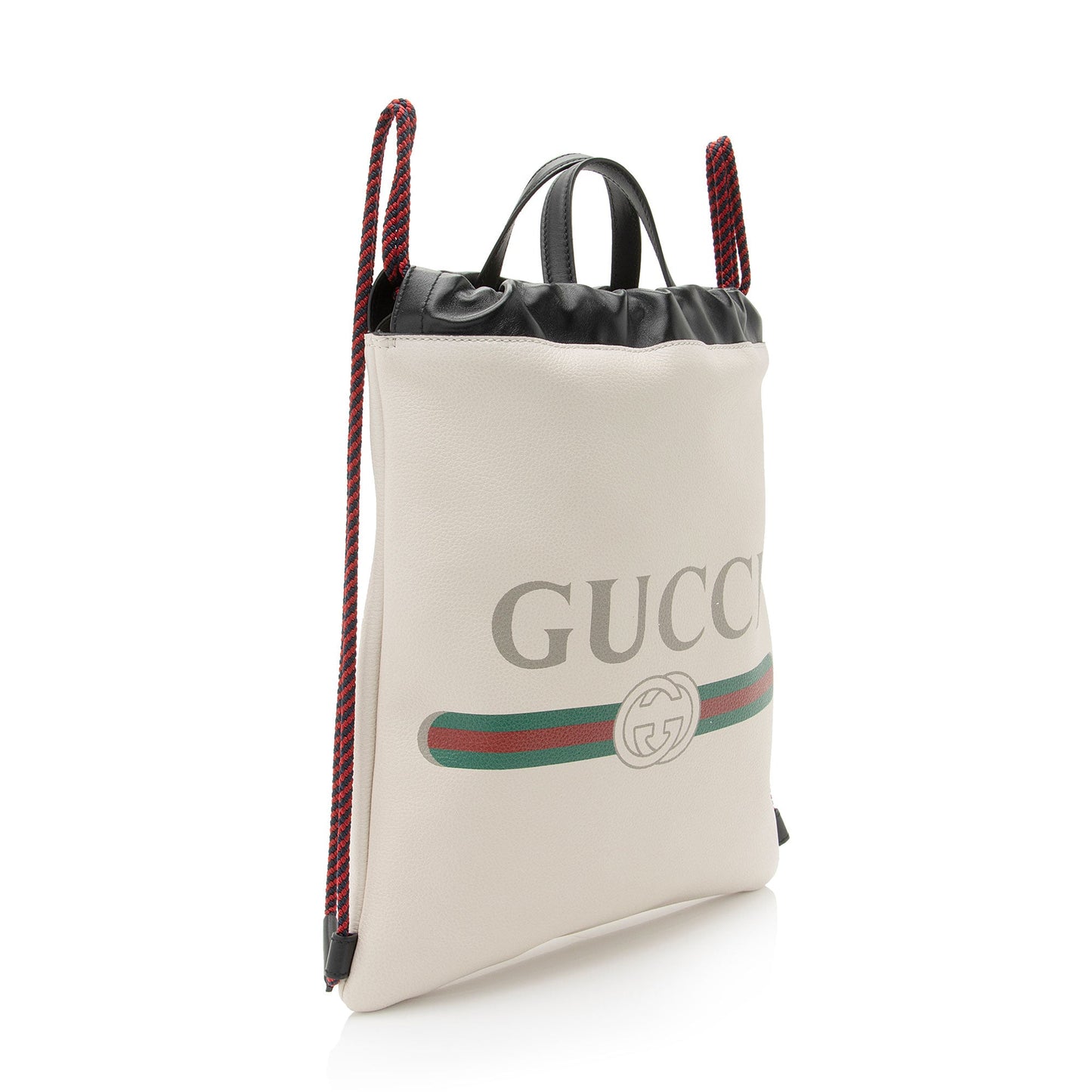 Gucci Leather Logo Drawstring Backpack (SHF-l0fZZC)