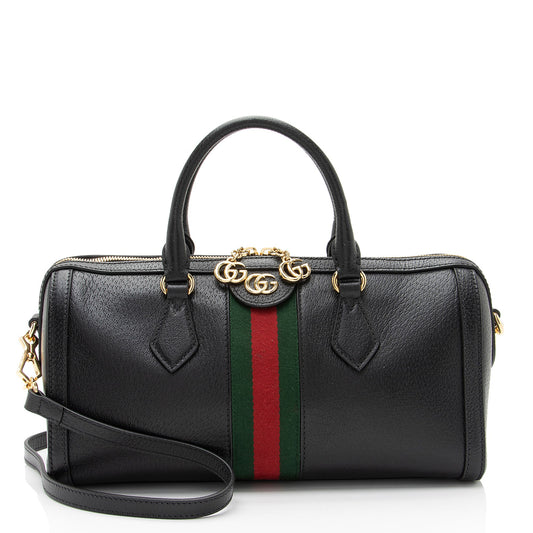 Gucci Leather Ophidia Medium Boston Bag (SHF-Lw6MxR)