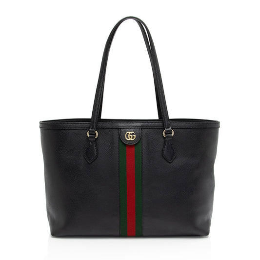 Gucci Leather Ophidia Medium Tote (SHF-Rkl1Mv)