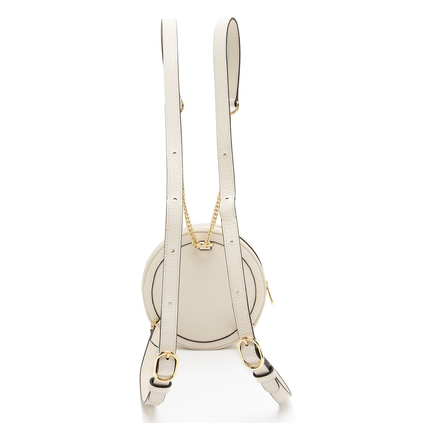 Gucci Leather Ophidia Round Mini Backpack