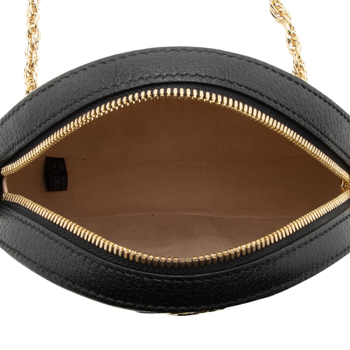 Gucci Leather Ophidia Round Mini Shoulder Bag (SHF-Kh7KgC)