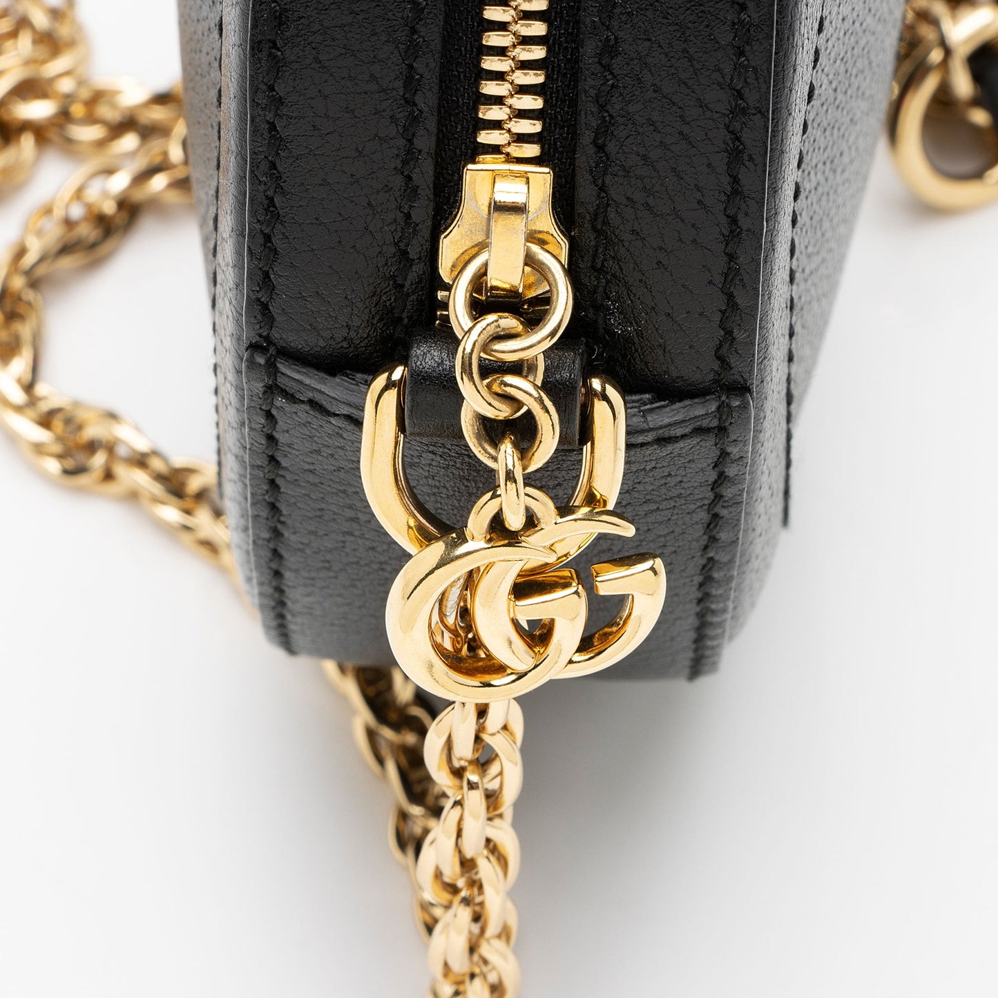 Gucci Leather Ophidia Round Mini Shoulder Bag (SHF-8X1FRs)